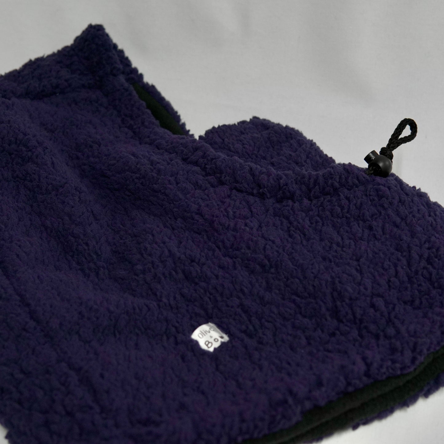 Handmade sherpa hoodie balaclava with a cozy, oversized fit—featuring a soft texture, built-in hood, and snug face coverage for warmth and comfort.