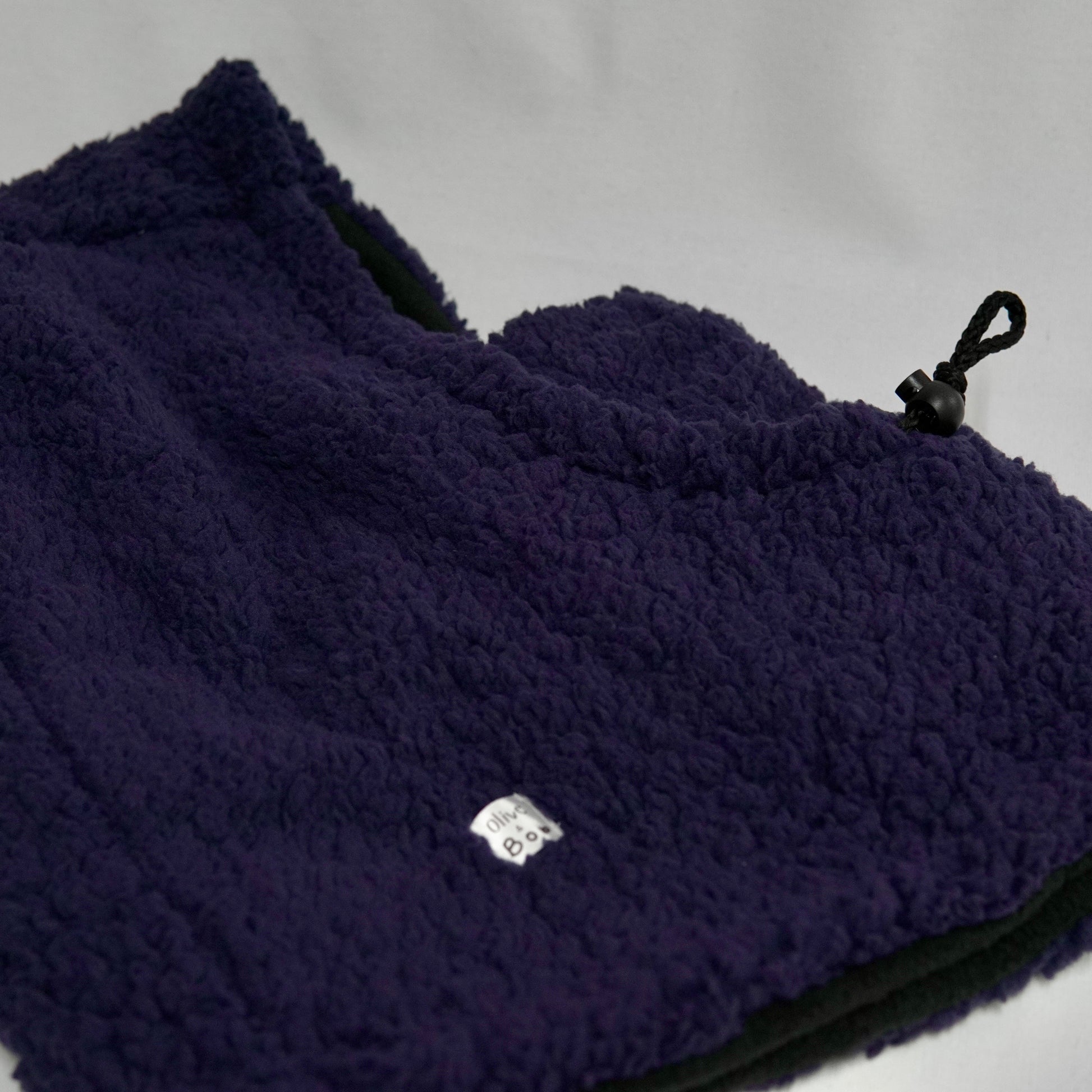 Handmade sherpa hoodie balaclava with a cozy, oversized fit—featuring a soft texture, built-in hood, and snug face coverage for warmth and comfort.