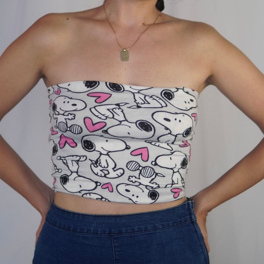 Super Stretchy Snoopy Tube Top (Extra Small/Small)